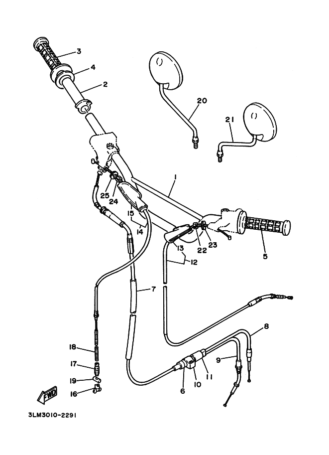 Steering Handle, Cable