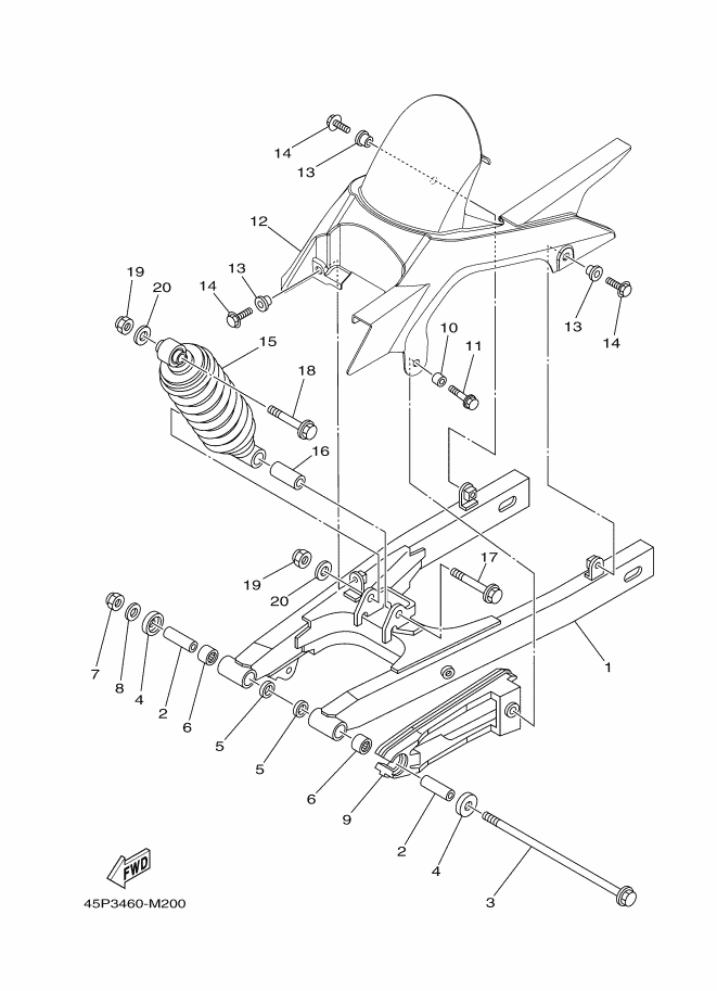 95612-12100-00 Nut, U Yamaha 