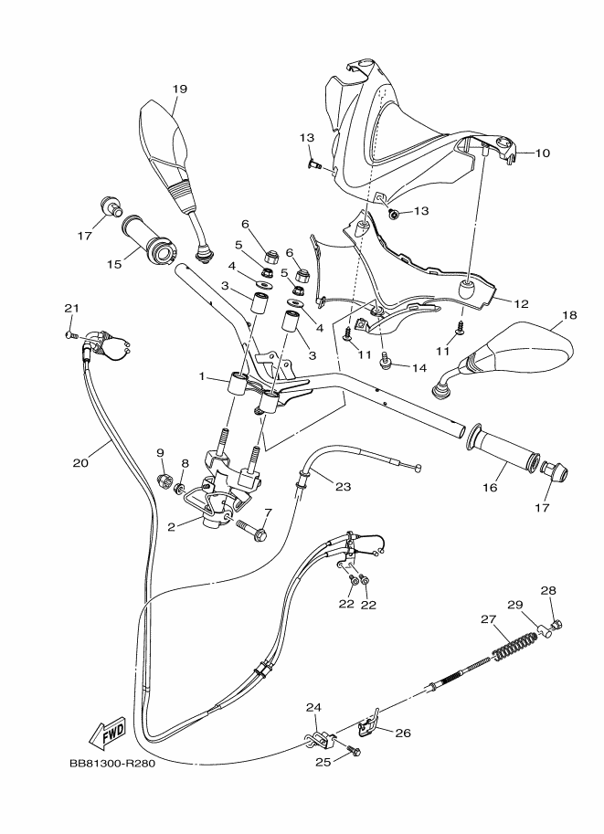 Steering Handle & Cable