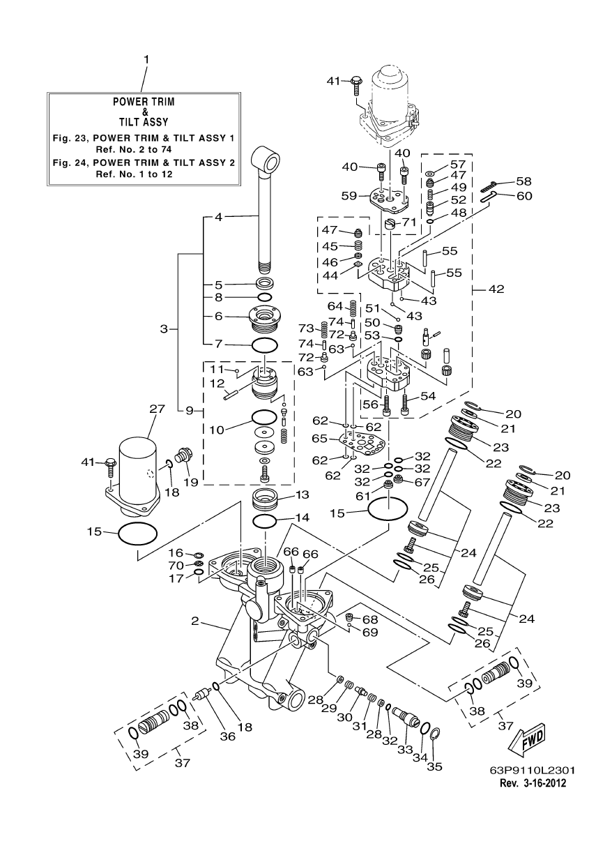 Power Trim Tilt Assy