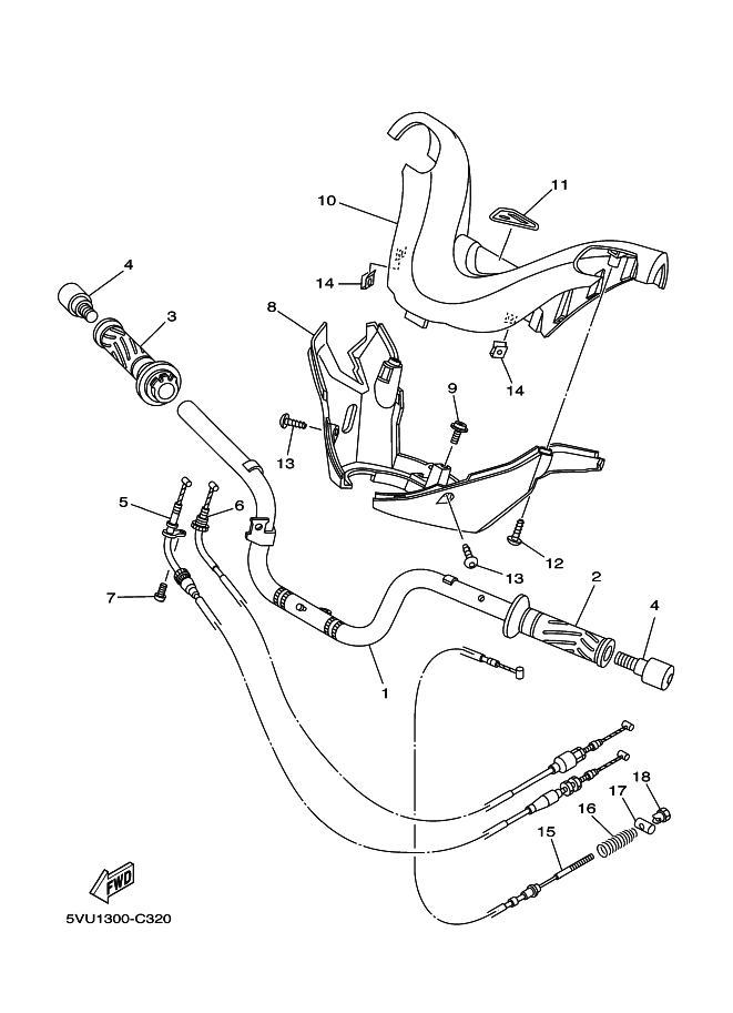 Steering Handle & Cable