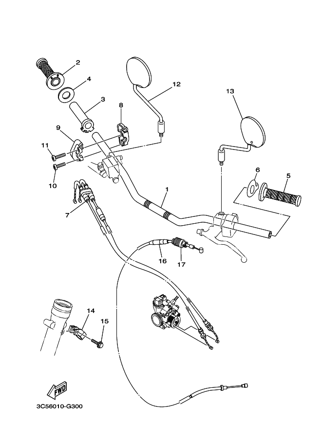 Steering Handle & Cable
