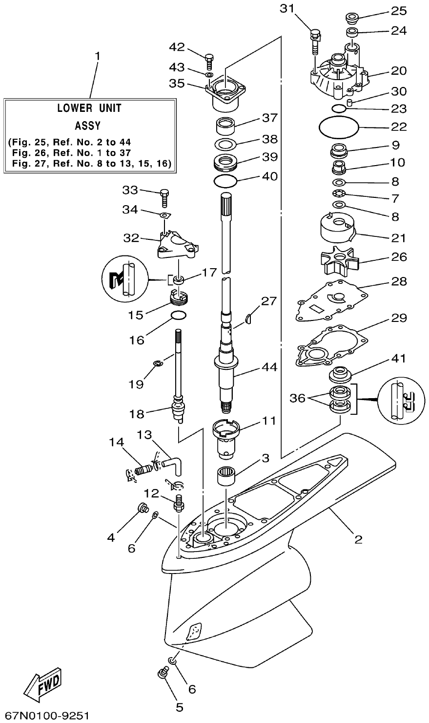 Carcasa inferior y unidad