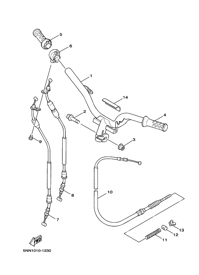 Steering Handle, Cable