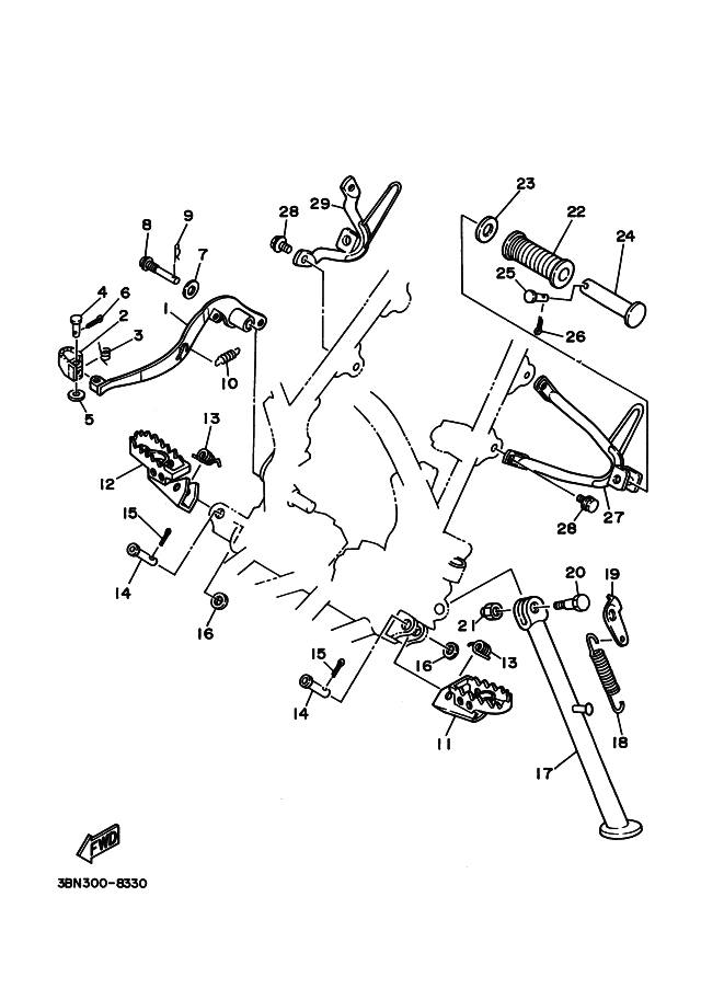 Soporte y reposapiés