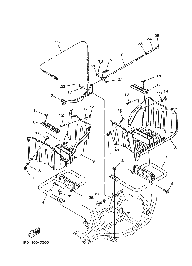 Soporte y reposapiés