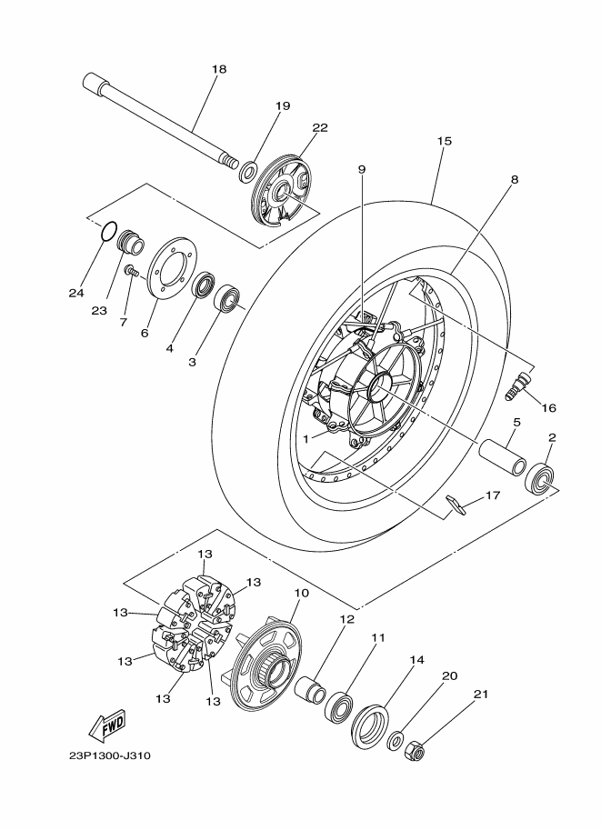 5JW-25364-00-00 Damper Yamaha | YoshiParts