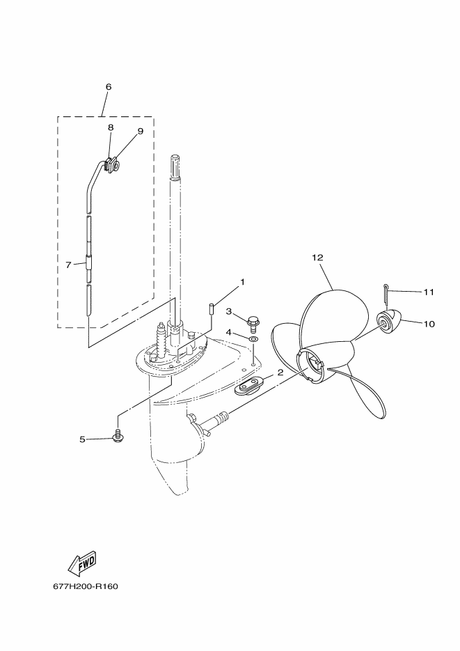 Caja de control de transmisión de hélice