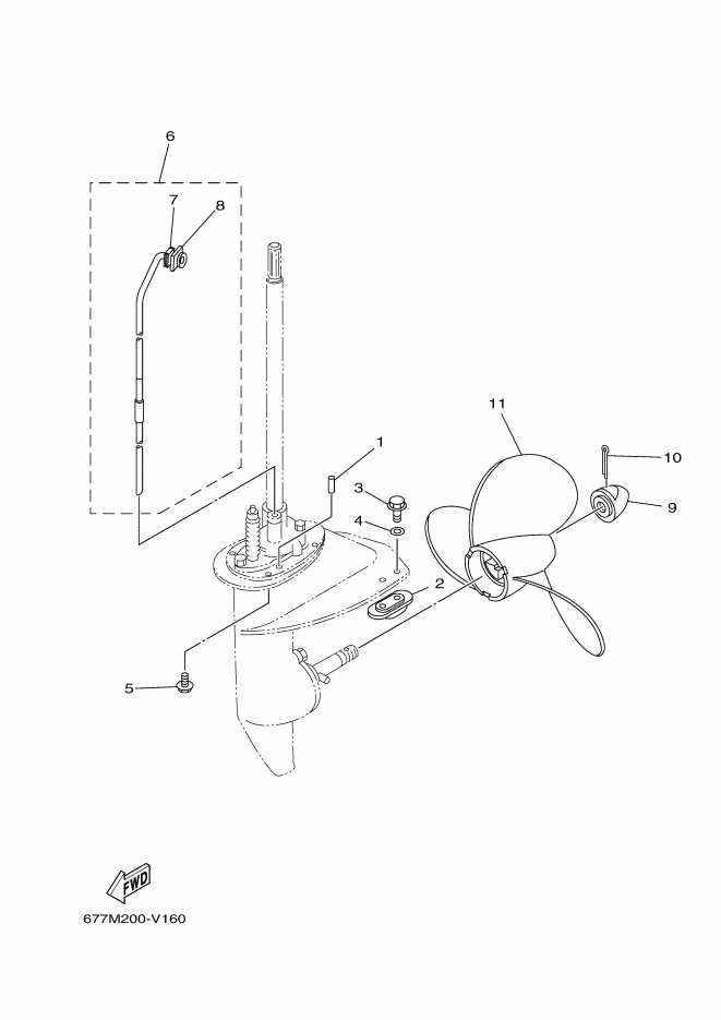 Caja de control de transmisión de hélice