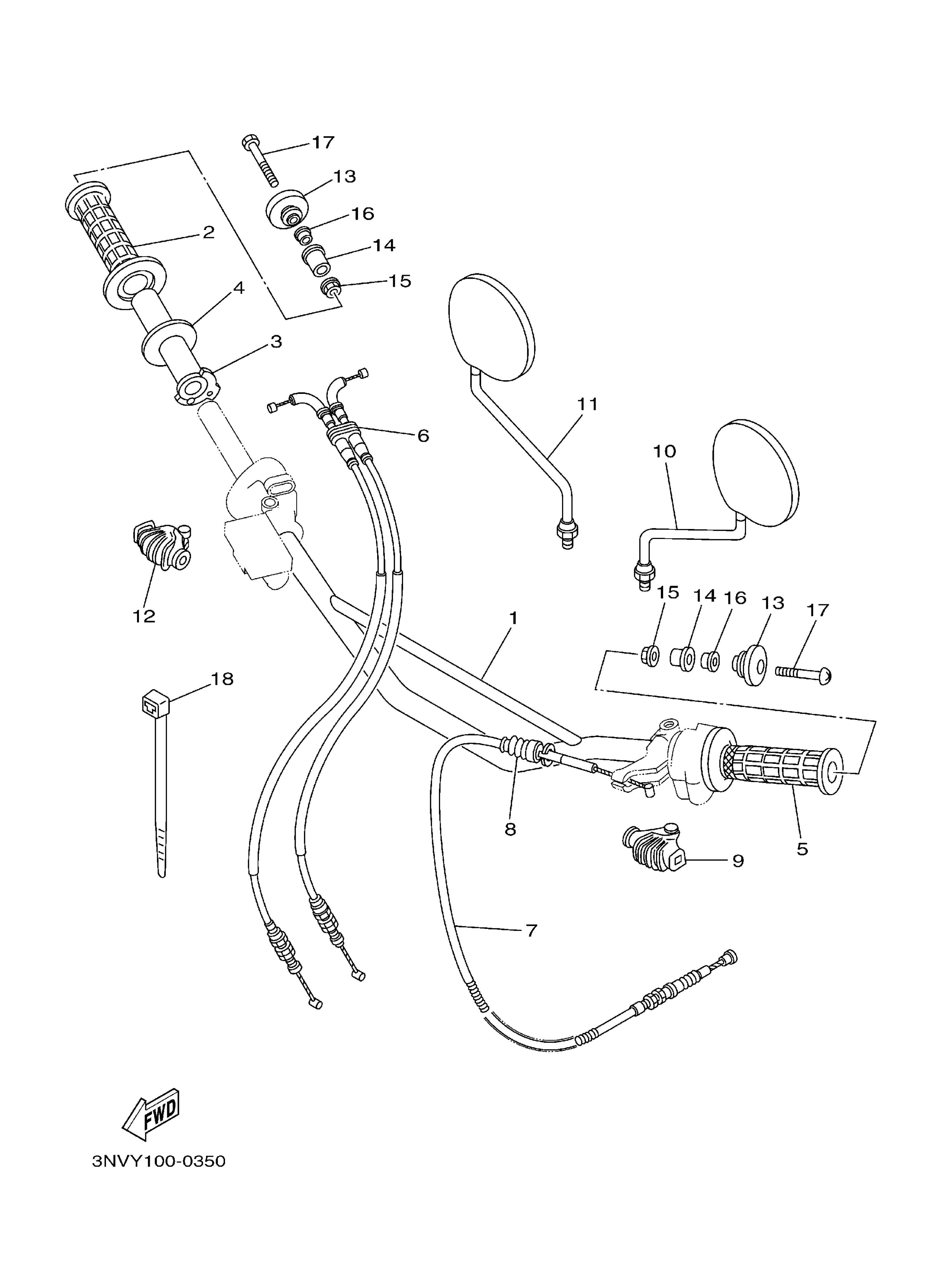 Steering Handle Cable