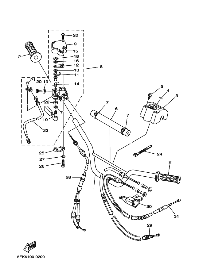 Steering Handle, Cable