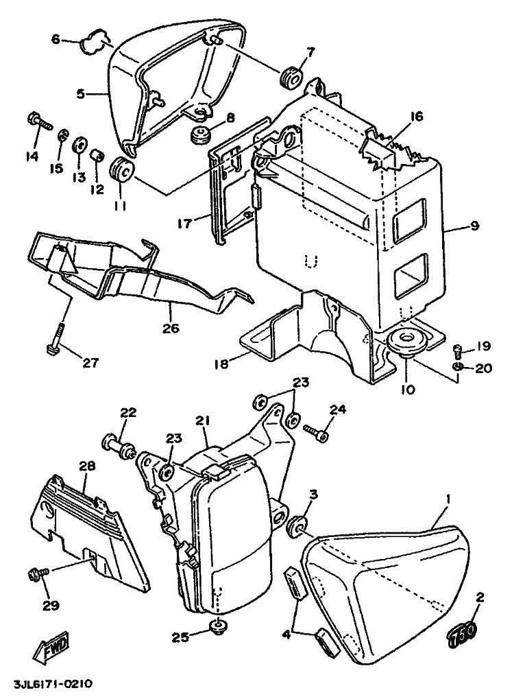 Side Cover and Oil Tank