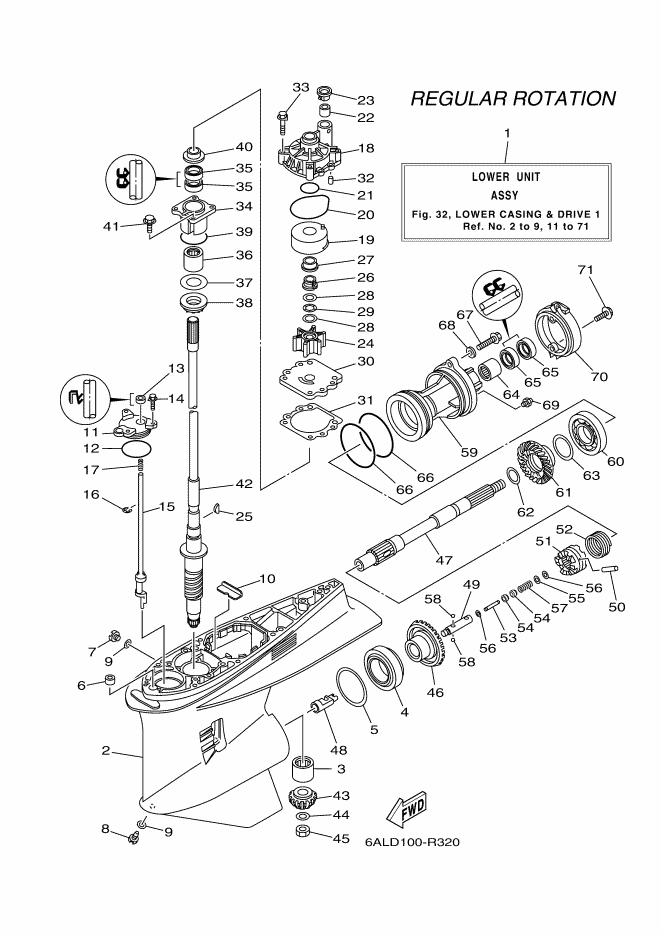 Caja de control de transmisión de hélice