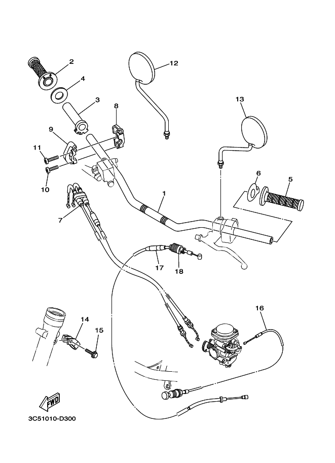 Steering Handle & Cable