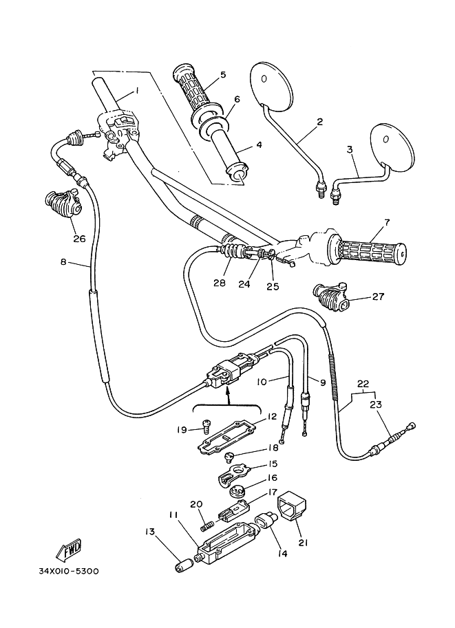 Steering Handle, Cable