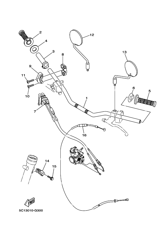 Steering Handle & Cable