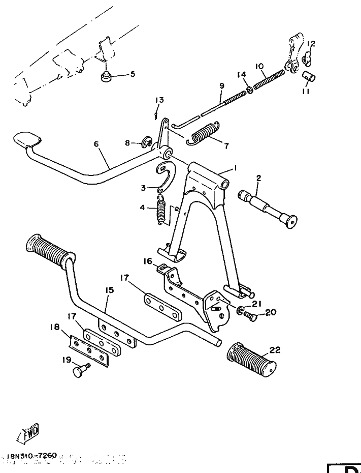 Soporte y reposapiés
