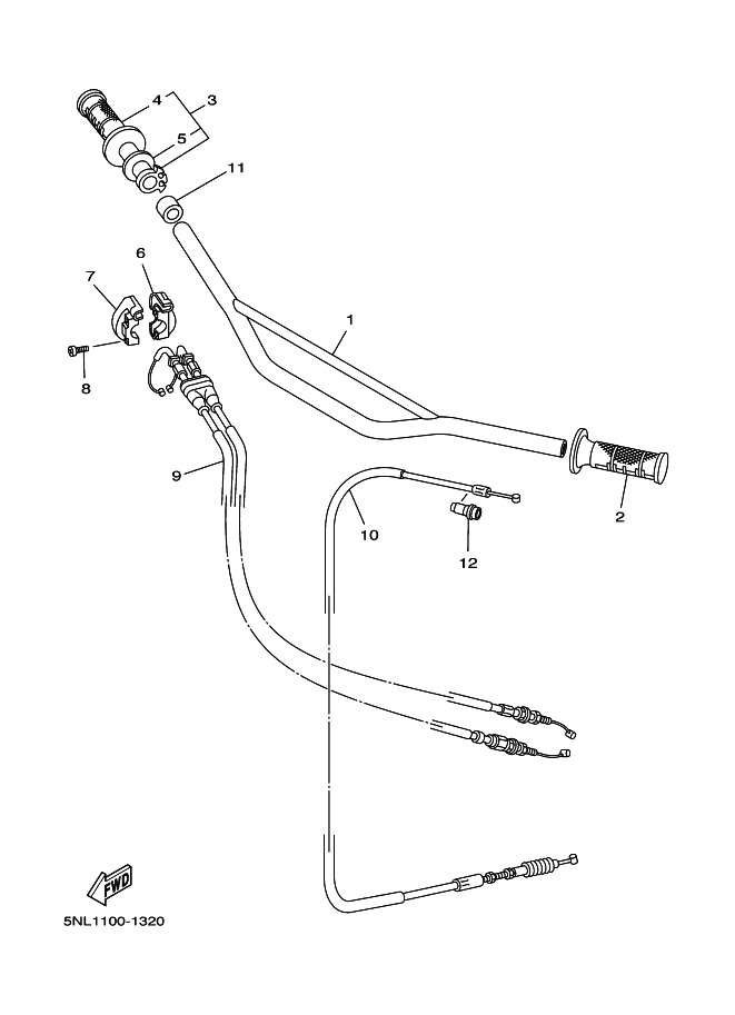 Steering Handle, Cable