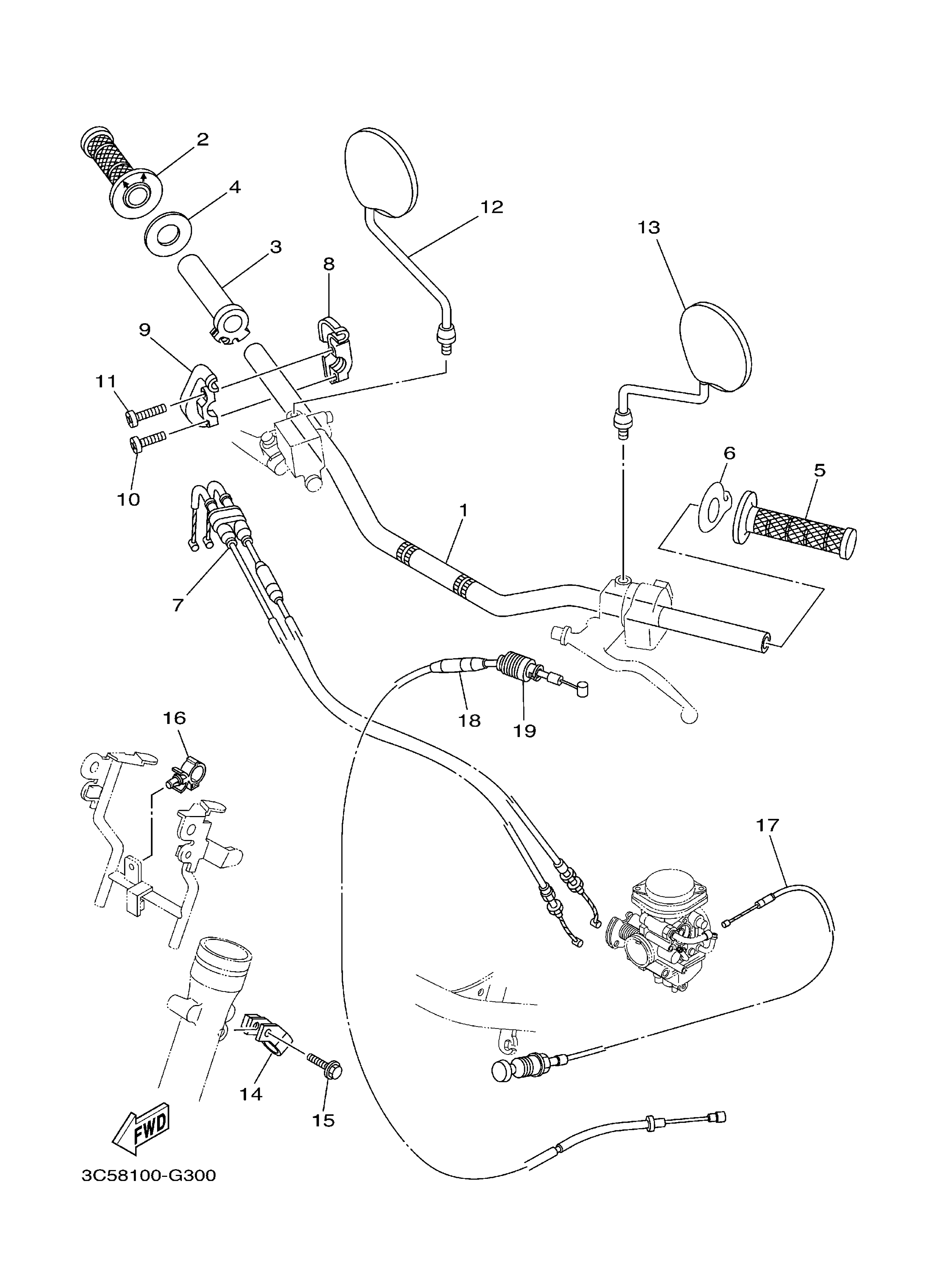 Steering Handle Cable
