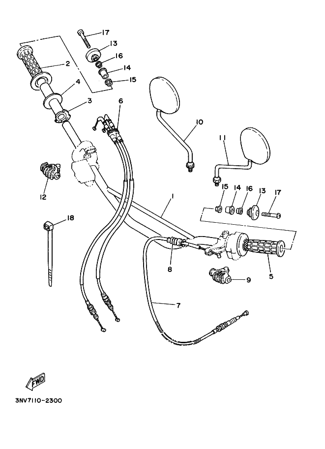 Cable del manillar