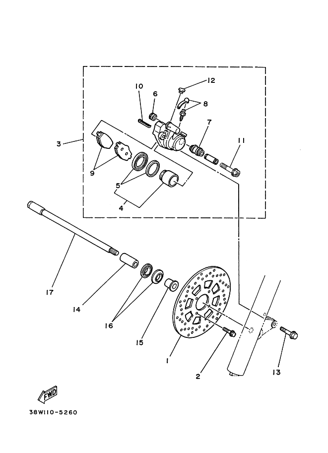 Pinza de freno delantero
