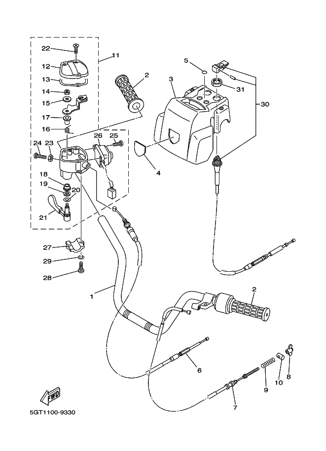 Steering Handle & Cable