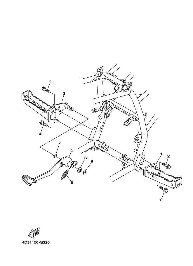 Soporte y reposapiés