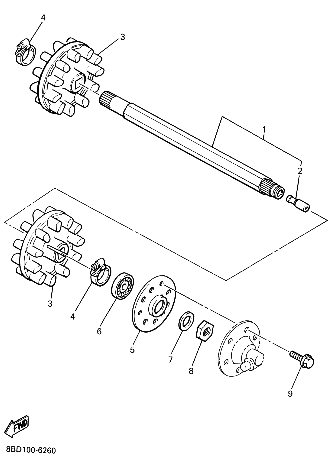 8k4-47577-00-00 Connector Yamaha 