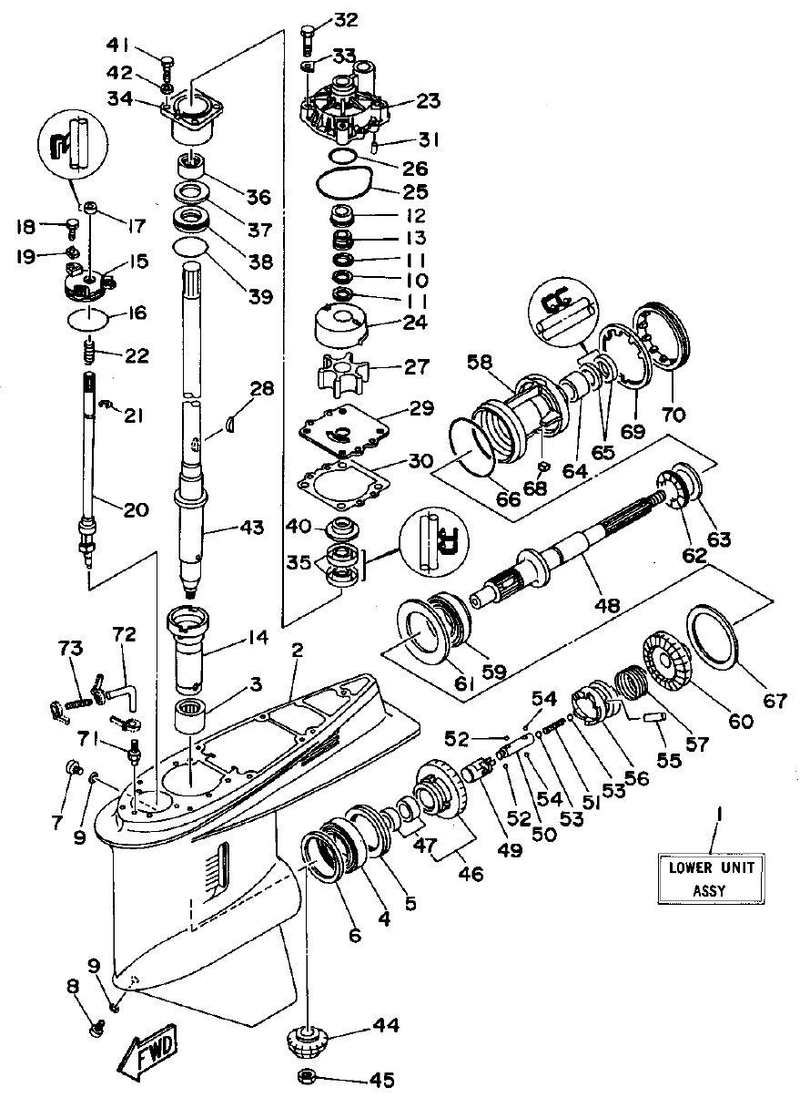 Unidad de carcasa inferior