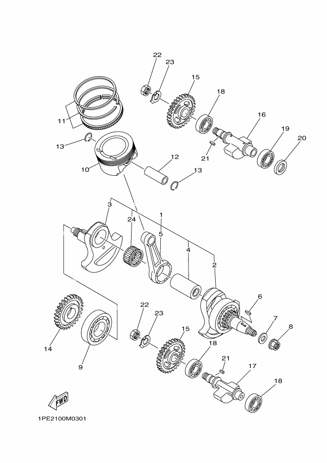 Engine Crankshaft Piston