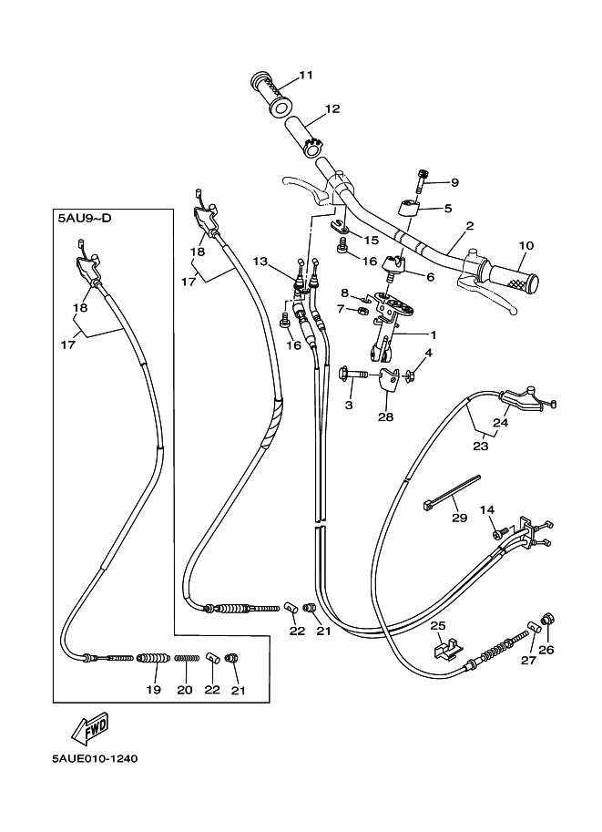 Steering Handle, Cable