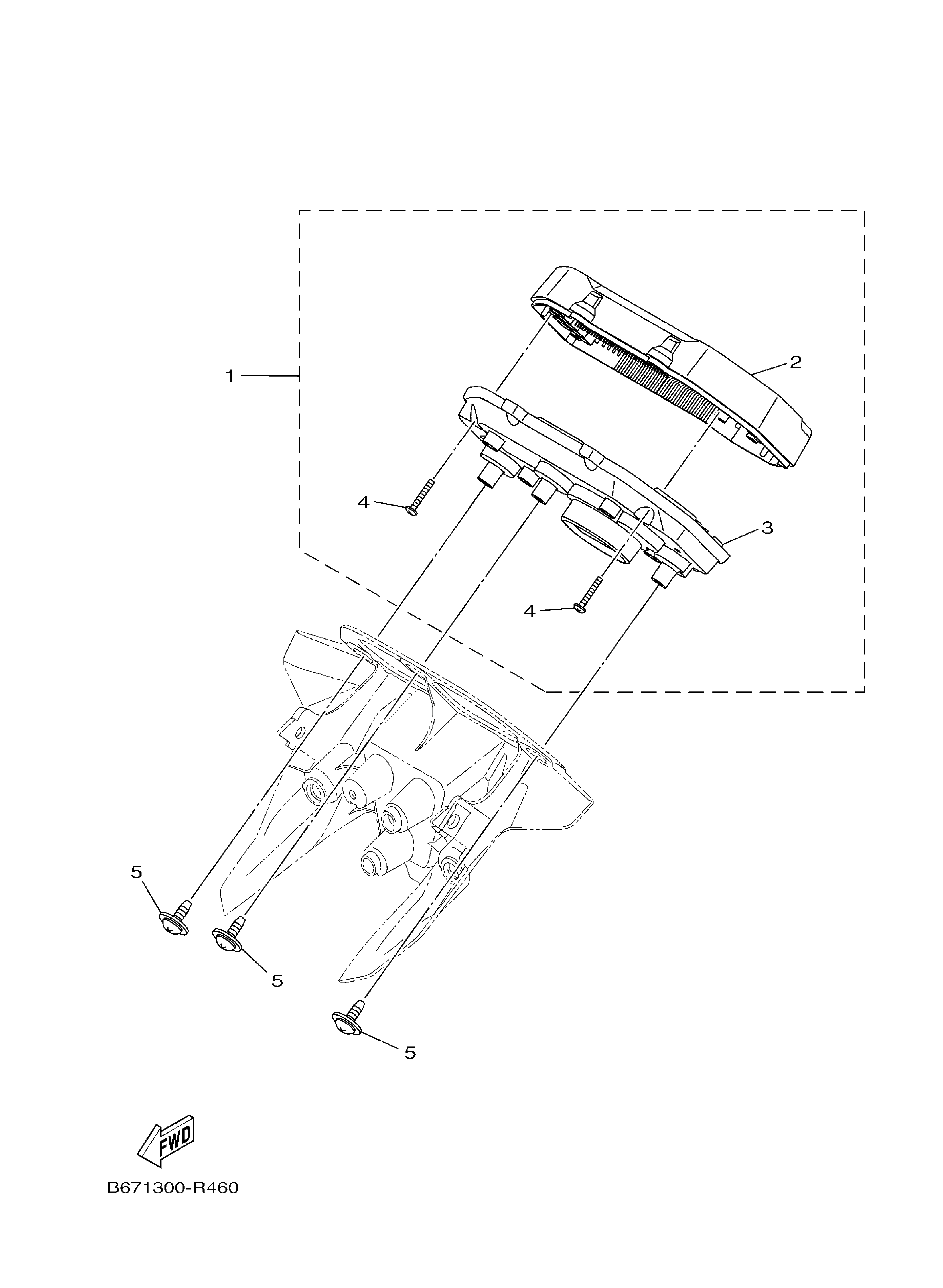 B67-8353E-20-00 Case, Meter Upper Yamaha | YoshiParts